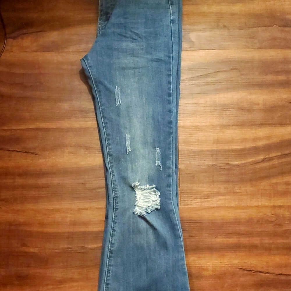 PINK LABEL BRAND WOMEN'S JR SIZE 1 BLUE JEANS - Picture 4 of 7
